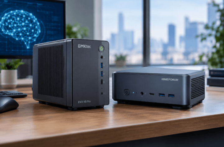 GMKtec en Minisforum lanceren AI-computers met Ryzen AI Max+ 495 vanaf 6249 euro GMKtec en Minisforum lanceren AI-computers met Ryzen AI Max+ 495 vanaf 6249 euro